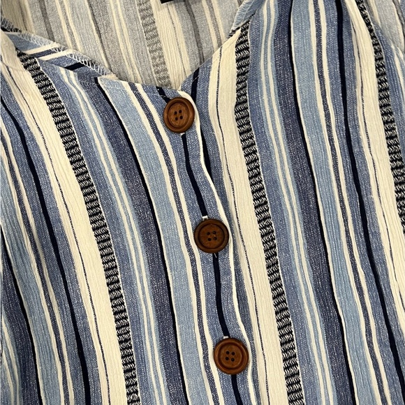 Alyx Blue & White Striped Medium Sleeveless Dress - Picture 2 of 3